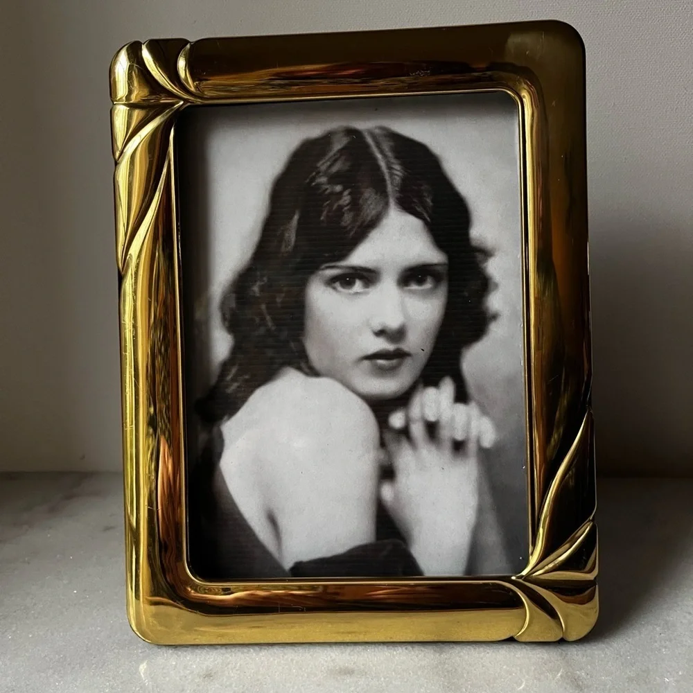 Solid Brass Photo Frame 6.5”x8.5” Vintage for 5”x7” photo..